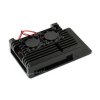 מארז לכרטיסי Raspberry PI 4 - אלומיניום עם שני מאווררים