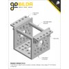 פרופיל אלומיניום goBILDA סדרה 1120 - אורך 120 מ"מ, 4 חורים