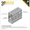 פרופיל אלומיניום goBILDA סדרה 1120 - אורך 240 מ"מ, 9 חורים