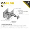 פרופיל אלומיניום goBILDA סדרה 1120 - אורך 288 מ"מ, 11 חורים