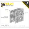 פרופיל אלומיניום goBILDA סדרה 1120 - אורך 384 מ"מ, 15 חורים