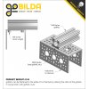 פרופיל אלומיניום goBILDA סדרה 1120 - אורך 1104 מ"מ, 45 חורים