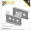 פרופיל אלומיניום goBILDA נמוך סדרה 1121 - אורך 240 מ"מ, 9 חורים