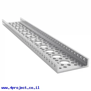 פרופיל אלומיניום goBILDA נמוך סדרה 1121 - אורך 288 מ"מ, 11 חורים
