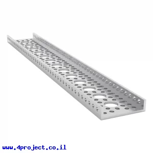 פרופיל אלומיניום goBILDA נמוך סדרה 1121 - אורך 336 מ"מ, 13 חורים