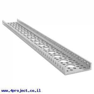 פרופיל אלומיניום goBILDA נמוך סדרה 1121 - אורך 384 מ"מ, 15 חורים