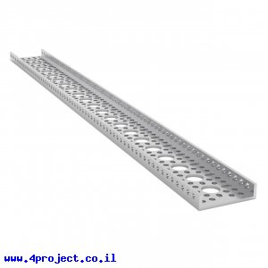 פרופיל אלומיניום goBILDA נמוך סדרה 1121 - אורך 528 מ"מ, 21 חורים