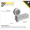 פרופיל אלומיניום U קטן goBILDA סדרה 1101 - אורך 8 מ"מ, חור אחד