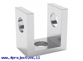תמונה של מוצר פרופיל אלומיניום U קטן goBILDA סדרה 1101 - אורך 8 מ"מ, חור אחד