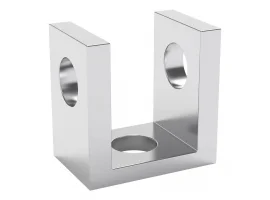תמונה של מוצר פרופיל אלומיניום U קטן goBILDA סדרה 1101 - אורך 8 מ"מ, חור אחד