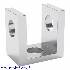 פרופיל אלומיניום U קטן goBILDA סדרה 1101 - אורך 8 מ"מ, חור אחד