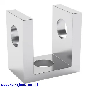 פרופיל אלומיניום U קטן goBILDA סדרה 1101 - אורך 8 מ"מ, חור אחד