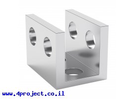 תמונה של מוצר פרופיל אלומיניום U קטן goBILDA סדרה 1101 - אורך 16 מ"מ, 2 חורים