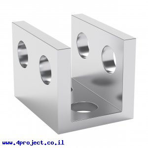 פרופיל אלומיניום U קטן goBILDA סדרה 1101 - אורך 16 מ"מ, 2 חורים