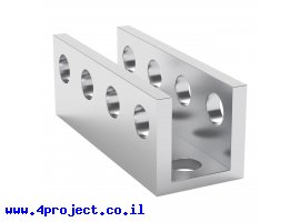 תמונה של מוצר פרופיל אלומיניום U קטן goBILDA סדרה 1101 - אורך 32 מ"מ, 4 חורים
