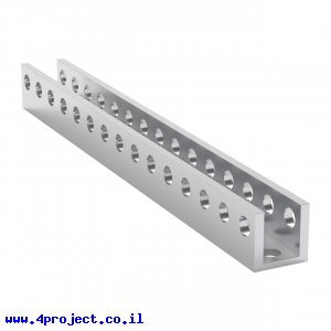 פרופיל אלומיניום U קטן goBILDA סדרה 1101 - אורך 120 מ"מ, 15 חורים