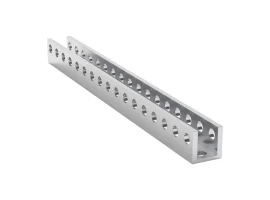 תמונה של מוצר פרופיל אלומיניום U קטן goBILDA סדרה 1101 - אורך 136 מ"מ, 17 חורים