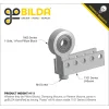 פרופיל אלומיניום U קטן goBILDA סדרה 1101 - אורך 152 מ"מ, 19 חורים