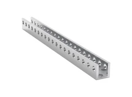 תמונה של מוצר פרופיל אלומיניום U קטן goBILDA סדרה 1101 - אורך 152 מ"מ, 19 חורים