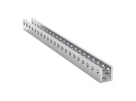 תמונה של מוצר פרופיל אלומיניום U קטן goBILDA סדרה 1101 - אורך 168 מ"מ, 21 חורים