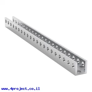 פרופיל אלומיניום U קטן goBILDA סדרה 1101 - אורך 168 מ"מ, 21 חורים