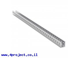 תמונה של מוצר פרופיל אלומיניום U קטן goBILDA סדרה 1101 - אורך 280 מ"מ, 35 חורים