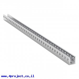 פרופיל אלומיניום U קטן goBILDA סדרה 1101 - אורך 280 מ"מ, 35 חורים