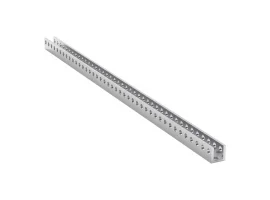 תמונה של מוצר פרופיל אלומיניום U קטן goBILDA סדרה 1101 - אורך 328 מ"מ, 41 חורים