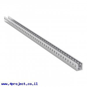 פרופיל אלומיניום U קטן goBILDA סדרה 1101 - אורך 328 מ"מ, 41 חורים