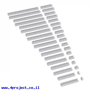 פרופיל אלומיניום U קטן goBILDA סדרה 1101 - ערכה של 18 גדלים