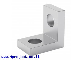 תמונה של מוצר פרופיל אלומיניום L קטן goBILDA סדרה 1103 - אורך 8 מ"מ, חור אחד - 2 יחידות