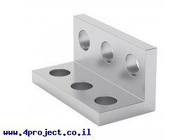 תמונה של מוצר פרופיל אלומיניום L קטן goBILDA סדרה 1103 - אורך 24 מ"מ, 3 חורים - 2 יחידות