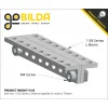 פרופיל אלומיניום L קטן goBILDA סדרה 1103 - אורך 32 מ"מ, 4 חורים - 2 יחידות