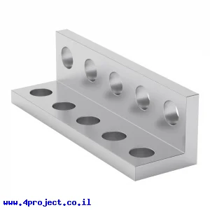 פרופיל אלומיניום L קטן goBILDA סדרה 1103 - אורך 40 מ"מ, 5 חורים - 2 יחידות