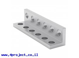 תמונה של מוצר פרופיל אלומיניום L קטן goBILDA סדרה 1103 - אורך 48 מ"מ, 6 חורים - 2 יחידות