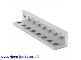 תמונה של מוצר פרופיל אלומיניום L קטן goBILDA סדרה 1103 - אורך 64 מ"מ, 8 חורים - 2 יחידות