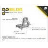 פרופיל אלומיניום L קטן goBILDA סדרה 1103 - אורך 80 מ"מ, 10 חורים - 2 יחידות
