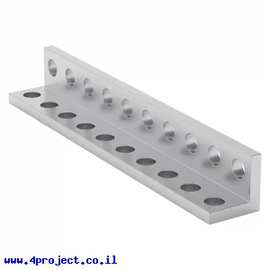 פרופיל אלומיניום L קטן goBILDA סדרה 1103 - אורך 80 מ"מ, 10 חורים - 2 יחידות