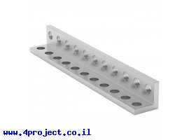 תמונה של מוצר פרופיל אלומיניום L קטן goBILDA סדרה 1103 - אורך 88 מ"מ, 11 חורים - 2 יחידות
