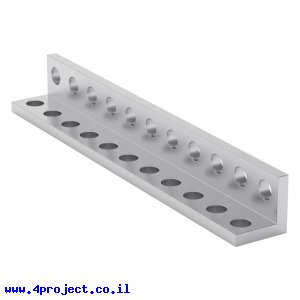 פרופיל אלומיניום L קטן goBILDA סדרה 1103 - אורך 88 מ"מ, 11 חורים - 2 יחידות
