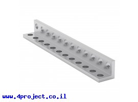 תמונה של מוצר פרופיל אלומיניום L קטן goBILDA סדרה 1103 - אורך 96 מ"מ, 12 חורים - 2 יחידות