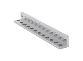 תמונה של מוצר פרופיל אלומיניום L קטן goBILDA סדרה 1103 - אורך 96 מ"מ, 12 חורים - 2 יחידות