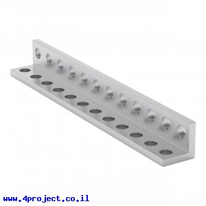 פרופיל אלומיניום L קטן goBILDA סדרה 1103 - אורך 96 מ"מ, 12 חורים - 2 יחידות