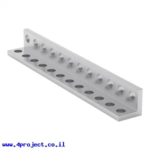 פרופיל אלומיניום L קטן goBILDA סדרה 1103 - אורך 96 מ"מ, 12 חורים - 2 יחידות