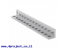 תמונה של מוצר פרופיל אלומיניום L קטן goBILDA סדרה 1103 - אורך 104 מ"מ, 13 חורים - 2 יחידות