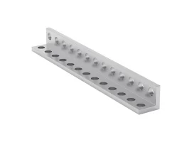 תמונה של מוצר פרופיל אלומיניום L קטן goBILDA סדרה 1103 - אורך 104 מ"מ, 13 חורים - 2 יחידות