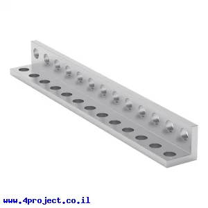 פרופיל אלומיניום L קטן goBILDA סדרה 1103 - אורך 104 מ"מ, 13 חורים - 2 יחידות