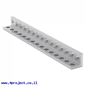 פרופיל אלומיניום L קטן goBILDA סדרה 1103 - אורך 120 מ"מ, 15 חורים - 2 יחידות