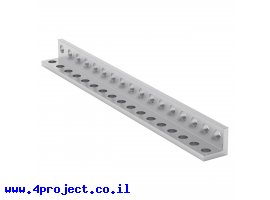 תמונה של מוצר פרופיל אלומיניום L קטן goBILDA סדרה 1103 - אורך 136 מ"מ, 17 חורים - 2 יחידות