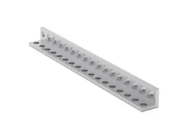 תמונה של מוצר פרופיל אלומיניום L קטן goBILDA סדרה 1103 - אורך 136 מ"מ, 17 חורים - 2 יחידות